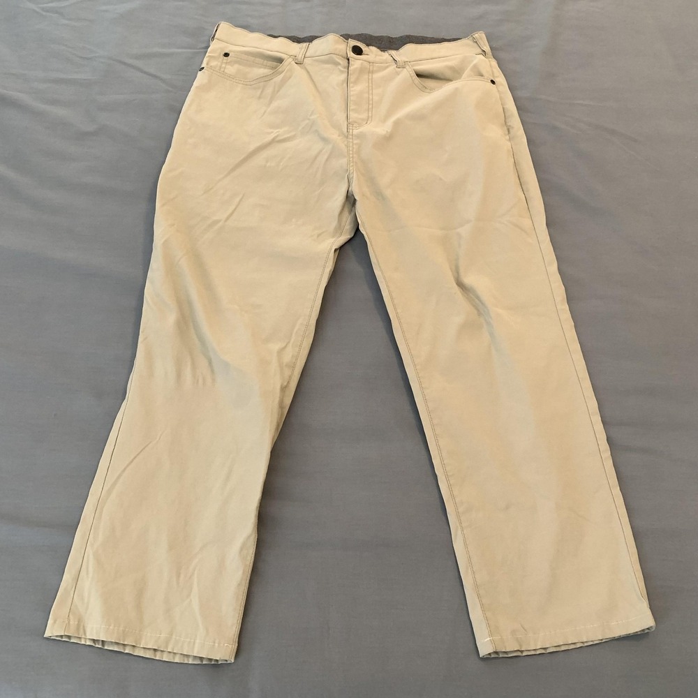 Members Mark Denali Pants Mens 34x30 Beige Nylon Straight Stretch Hiking Khakis - Picture 1 of 9